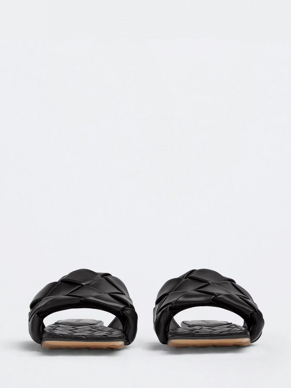 lido woven nappa leather mule sandals with low heel