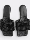 lido woven nappa leather mule sandals with low heel