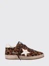 ball star animal print leather and pony hair sneakers