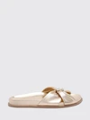 rafi laminated nappa slide sandals with faux pearls and rhinestones