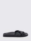 rafi smooth calfskin slide sandals with pearls and rhinestones