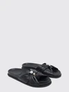 rafi smooth calfskin slide sandals with pearls and rhinestones