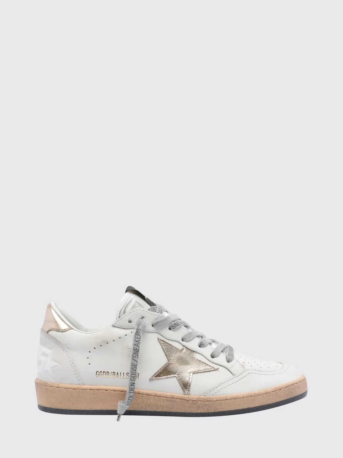 GOLDEN GOOSE 36 ball star distressed calfskin leather sneakers
