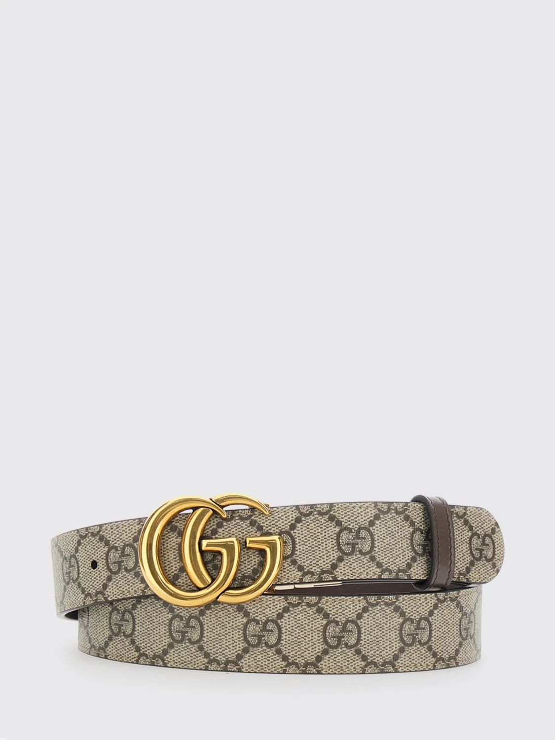 GUCCI 80 reversible gg marmont belt in supreme canvas and leather with double g buckle