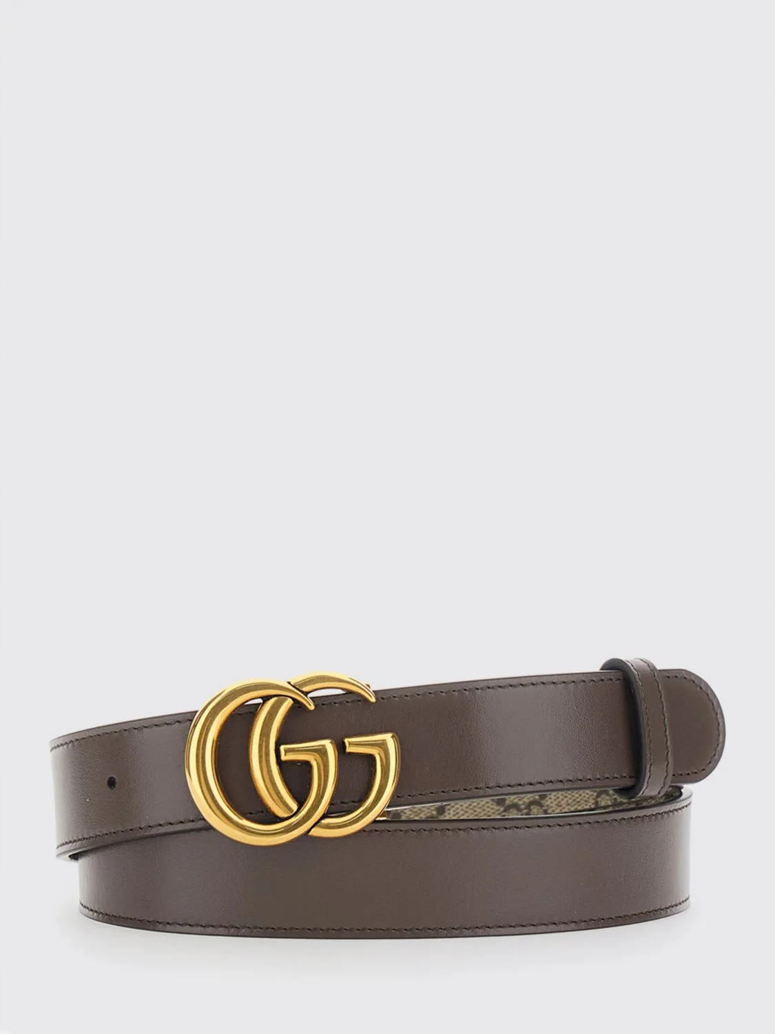GUCCI 80 reversible gg marmont belt in supreme canvas and leather with double g buckle