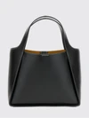 faux leather handbag with perforated logo and pouch