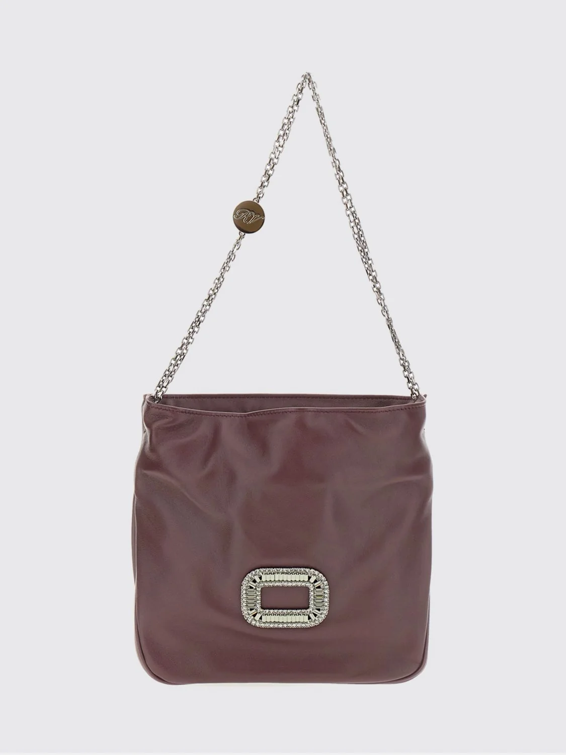 pilgrim jewel buckle mini nappa leather bucket bag