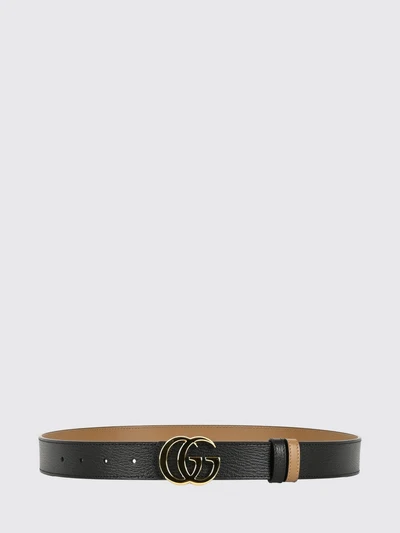 reversible gg marmont calfskin belt with monogram buckle
