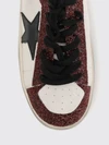 stardan calfskin leather sneakers with glitter details