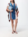 mini peekaboo bag in denim with leather handle and strap