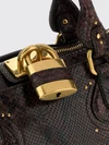 chloé paddington python-print leather handbag with padlock