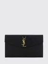uptown grain de poudre leather envelope clutch with ysl logo