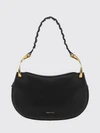 wishbone calfskin shoulder bag with woven handle
