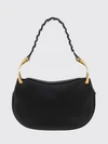 wishbone calfskin shoulder bag with woven handle