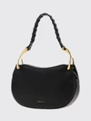 wishbone calfskin shoulder bag with woven handle
