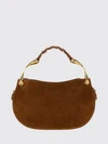 wishbone suede and leather mini shoulder bag