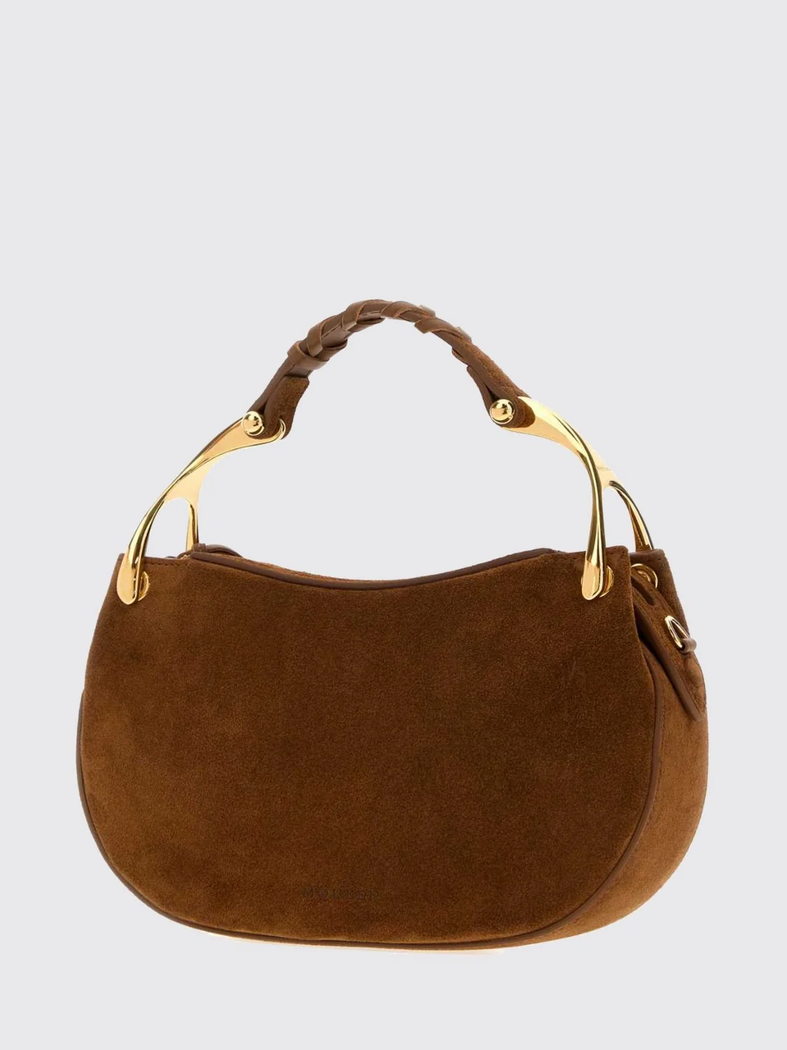 wishbone suede and leather mini shoulder bag