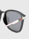 aviator metal and acetate sunglasses with web detail