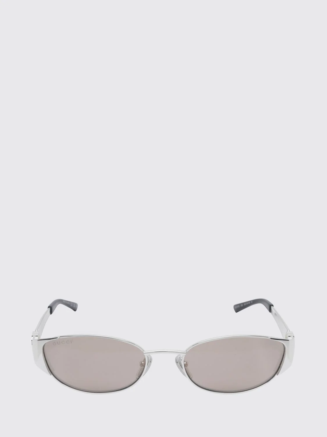 GUCCI OS gold-tone metal cat-eye sunglasses with oval shape and gg logo