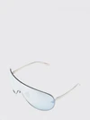 aviator-style shield sunglasses in metal with engraved logo
