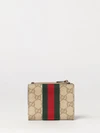 bifold wallet in gg monogram jacquard fabric with stripes
