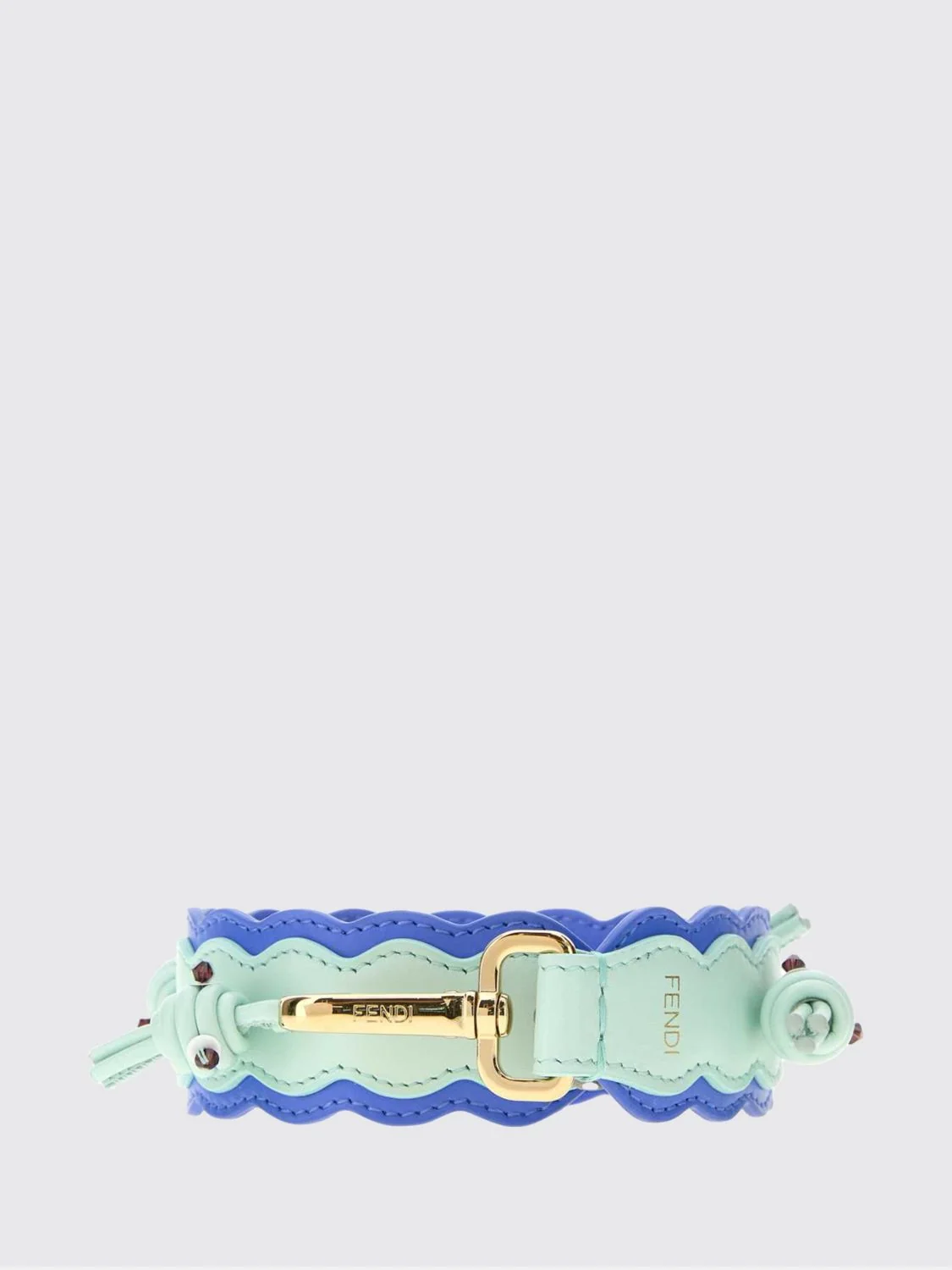 FENDI OS knotted calfskin shoulder strap with lobster clasp hooks