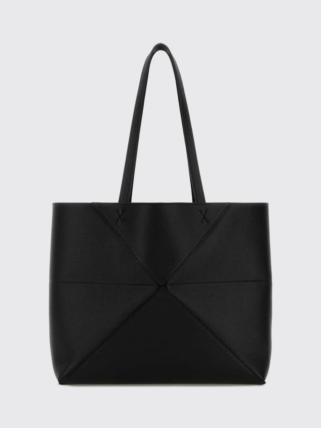 LOEWE OS puzzle fold medium calfskin leather tote bag with double handle