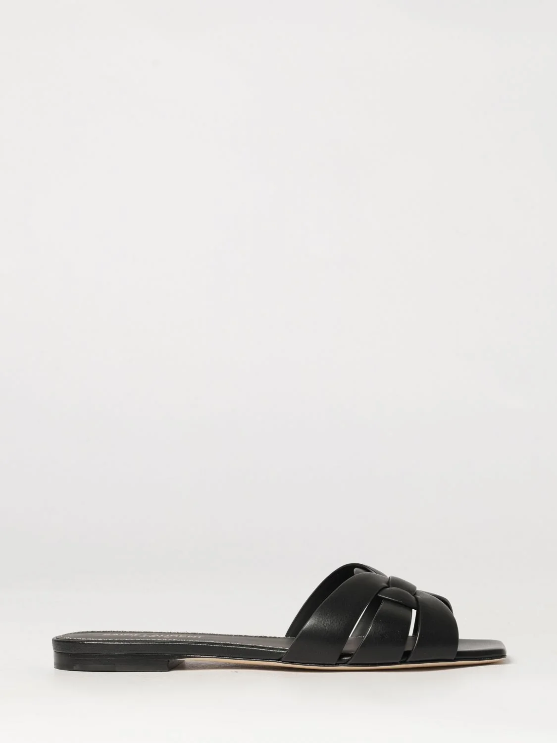 tribute smooth calf leather low-heeled mule sandals