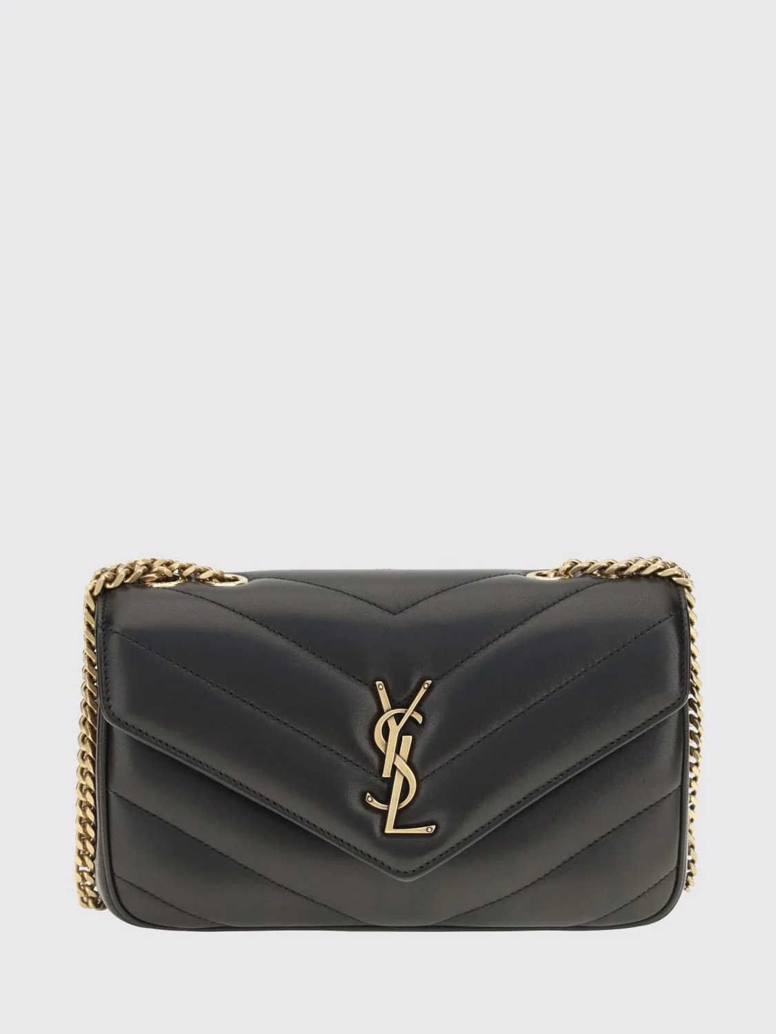 SAINT LAURENT OS loulou matelassé leather shoulder bag with chevron quilting