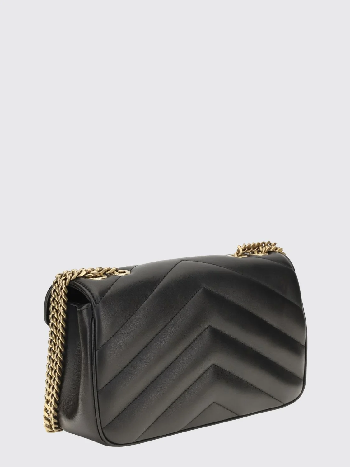 loulou matelassé leather shoulder bag with chevron quilting