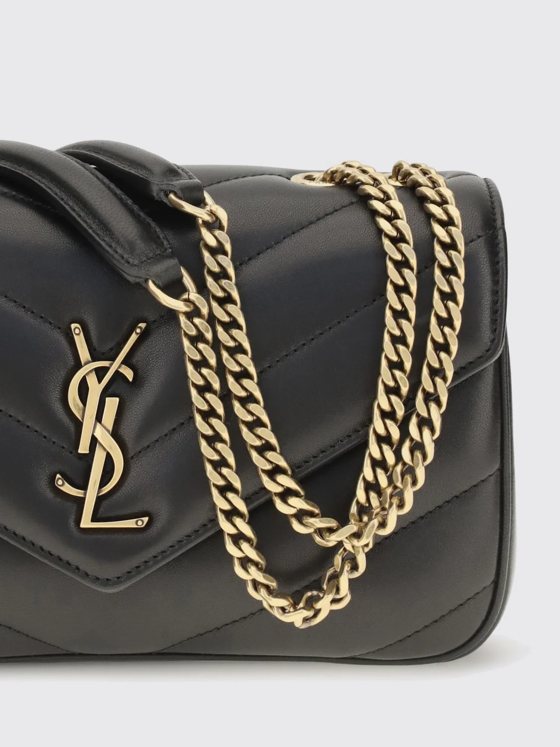loulou matelassé leather shoulder bag with chevron quilting