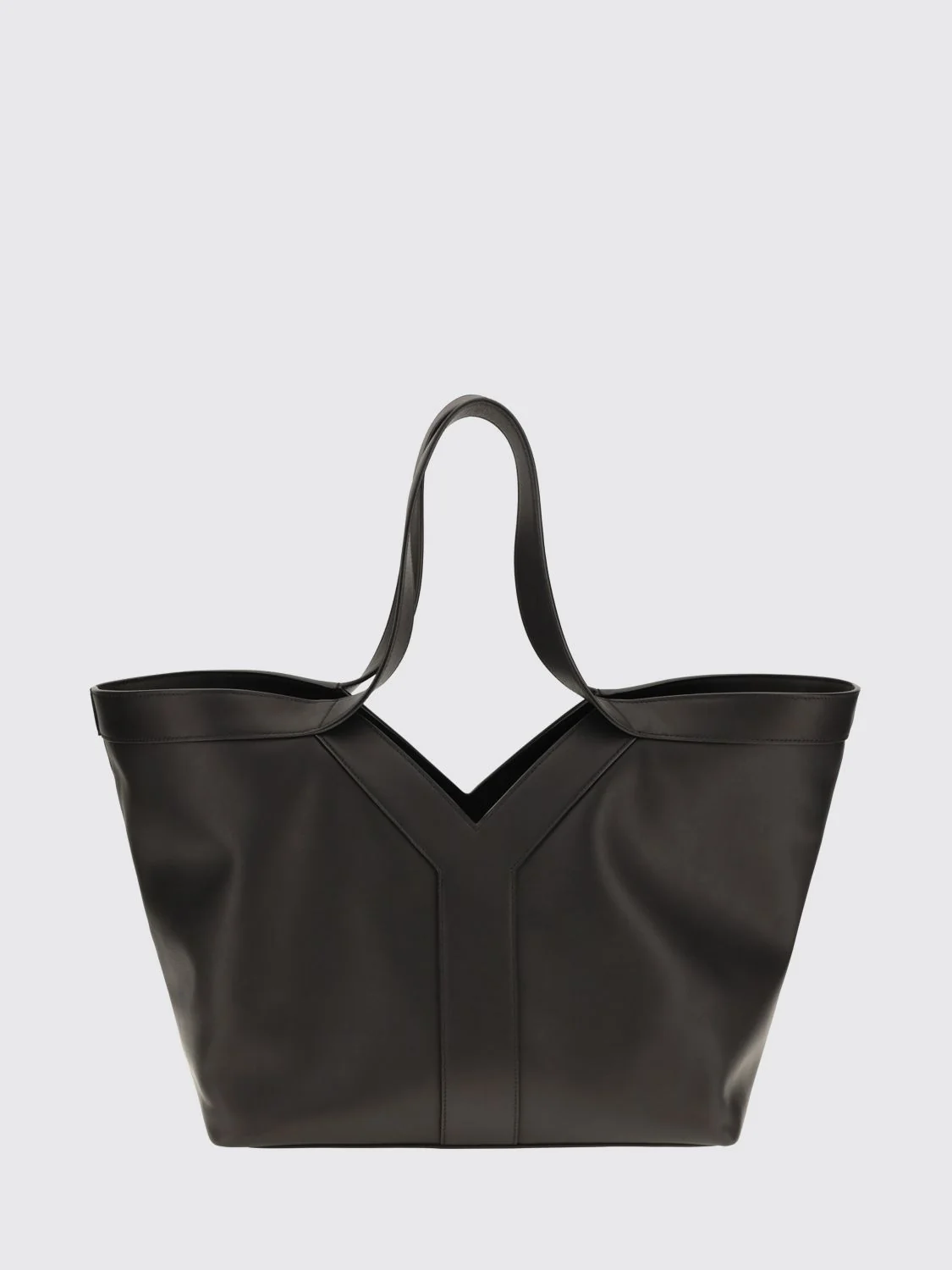 SAINT LAURENT OS smooth calfskin leather tote bag with double handle