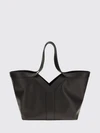 smooth calfskin leather tote bag with double handle