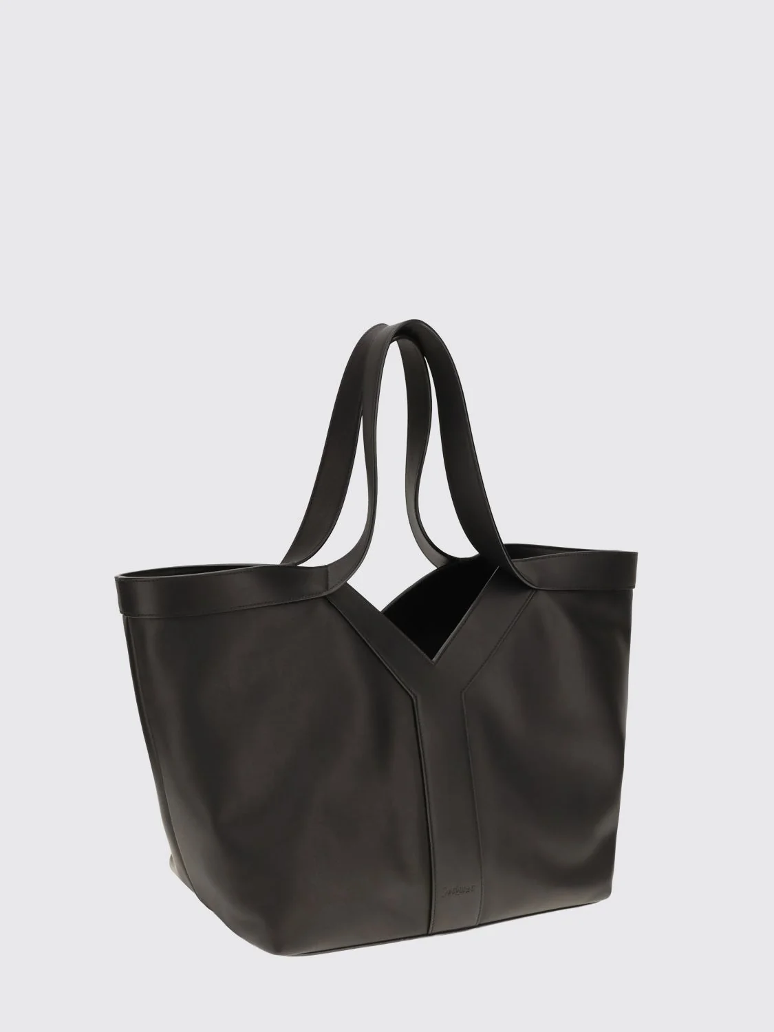 SAINT LAURENT OS smooth calfskin leather tote bag with double handle
