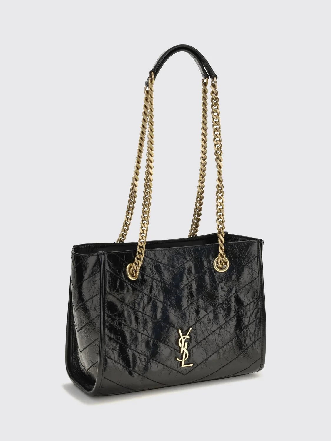 niki bag in quilted calfskin with chevron pattern