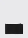 grain de poudre leather card holder with chevron pattern and ysl logo