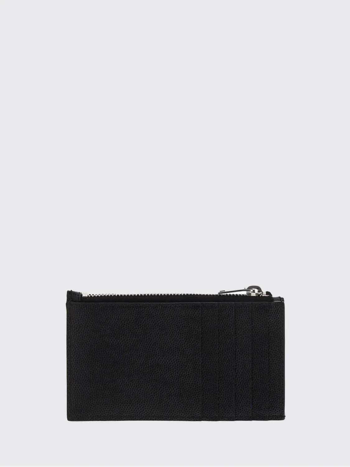 grain de poudre leather card holder with chevron pattern and ysl logo