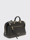 vittoria grained calfskin leather handbag with shoulder strap