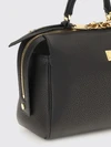 vittoria grained calfskin leather handbag with shoulder strap