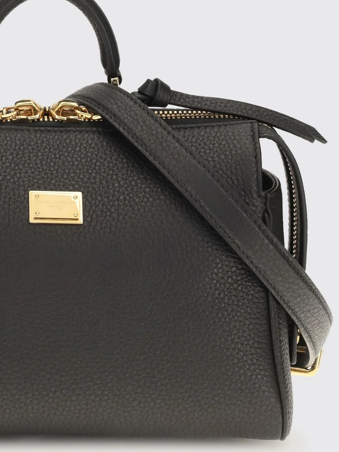 vittoria grained calfskin leather handbag with shoulder strap