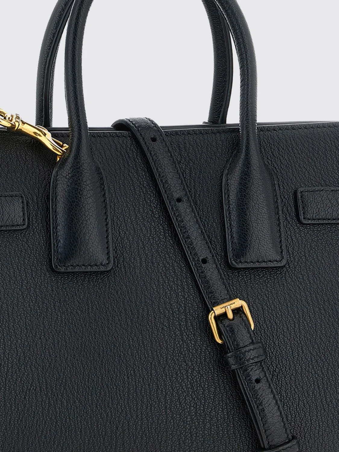 sac de jour grained sheepskin leather handbag with padlock