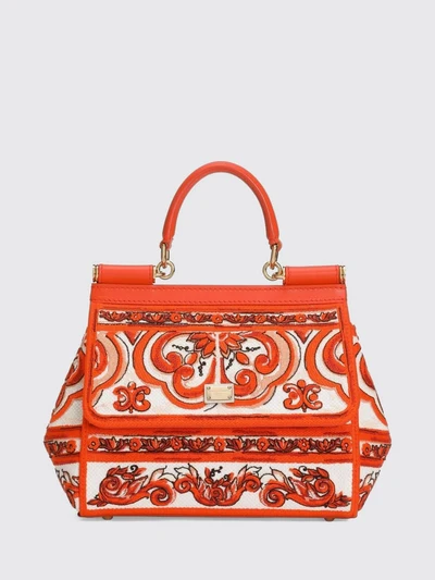 sicily mini handbag in cotton with maiolica print