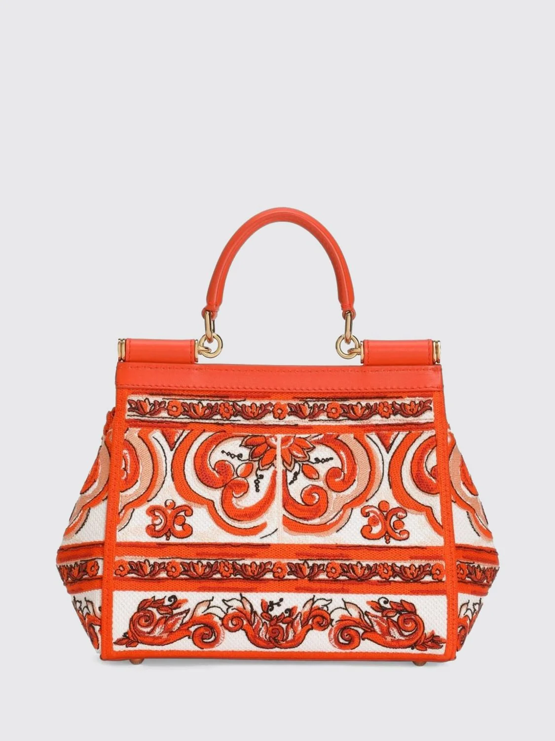 sicily mini handbag in cotton with maiolica print