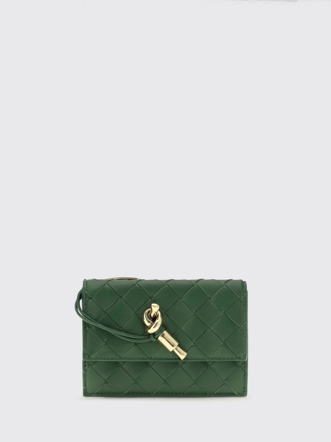 BOTTEGA VENETA OS andiamo intrecciato lambskin zipped card holder