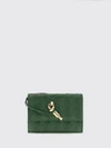 andiamo intrecciato lambskin zipped card holder