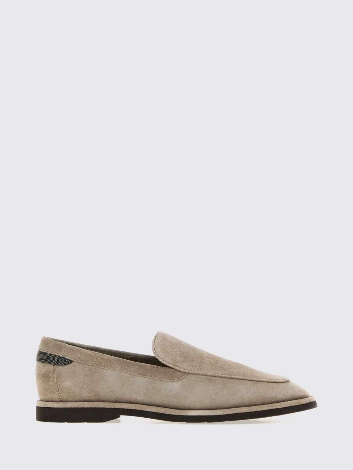 suede loafers with monili embroidery