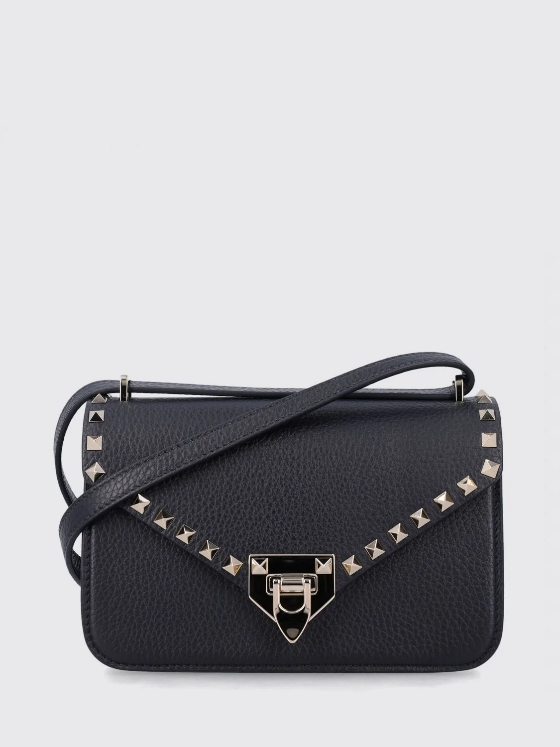 VALENTINO GARAVANI OS rockstud grained calfskin leather crossbody bag
