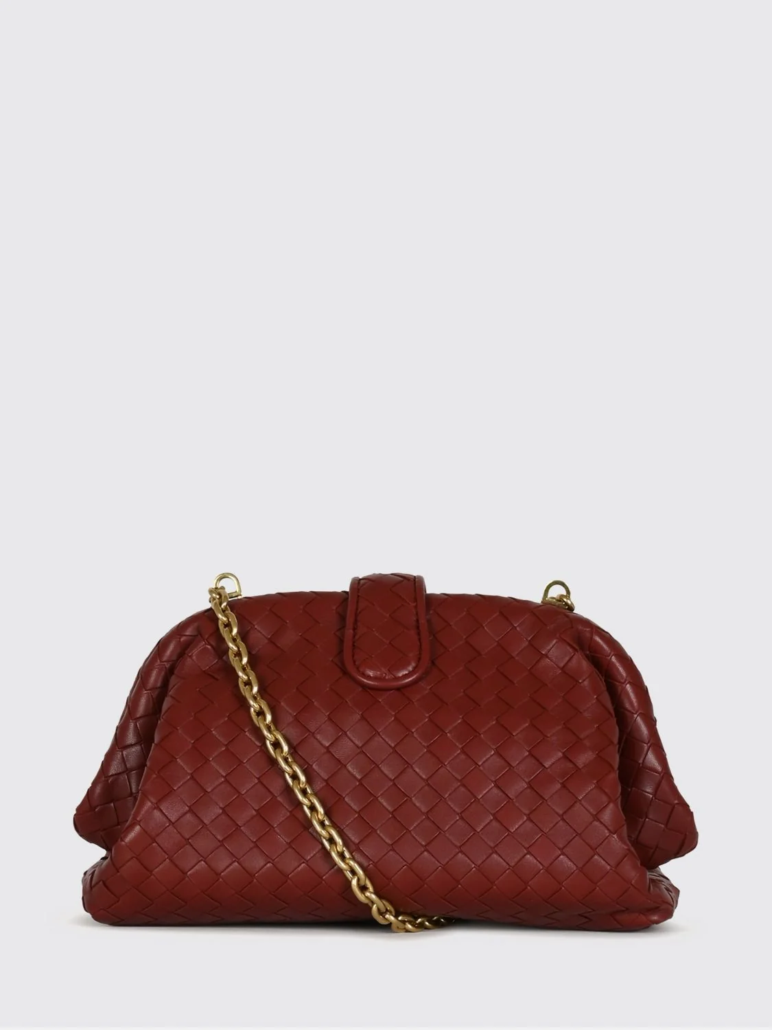 BOTTEGA VENETA OS lauren 1980 intrecciato lambskin clutch with strap