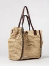 iconic bag chloé in crochet raffia with embroidered logo and four handles