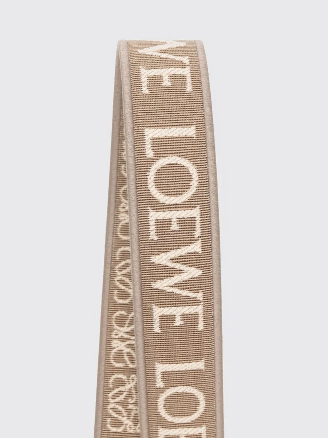 LOEWE OS adjustable canvas and leather shoulder strap with jacquard logo